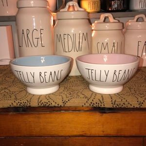 Rae Dunn JELLY BEANS Bowls (Blue& Pink Interior)